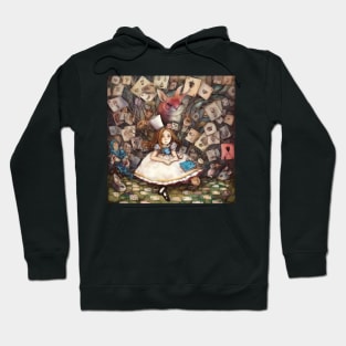 Alice in Wonderland. "Tea Party with the Mad Hatter and the Cheshire Cat" Hoodie